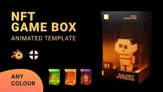 NFT Game Box template for Blender blend file  tutorial [upl. by Bamby]