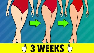 3 Week Thigh Fat Burning Exercises at Home  Tone and slim [upl. by Cung]