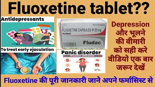 Fluoxetine tablets ip 10 mg20mg usesside effects and all details in hindi [upl. by Eelinnej]