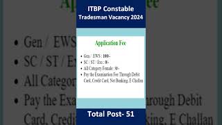 ITBP vacancy 2024ConstableTradesmanVacancy 2024govjobsapplyonline [upl. by Chadd]