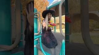 POV GOING TRICK OR TREATING BE LIKE🍭🎃 acting park queen skit funny halloween trickortreat [upl. by Okimuy389]