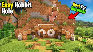 Minecraft How to build a Hobbit Hole  Survival House [upl. by Ayaladnot948]