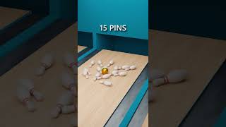 Golden bowling ball VS bowling pins 🎳🔥 blender blender3d blenderanimation [upl. by Ehcor346]