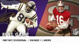 1987 NFC Divisional Playoffs Minnesota Vikings vs San Francisco 49ers  NFL Full Game [upl. by Hadias]