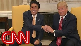 Trumps awkward handshakes with world leaders [upl. by Atel684]