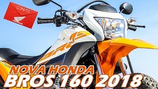 HONDA BROS 160 2018 CBS O QUE HÁ DE NOVO TESTRIDE  Motorede [upl. by Slavin933]