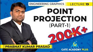 Engineering Graphics  Projection  Point Projection  Part 1 Lecture 19 [upl. by Annunciata]