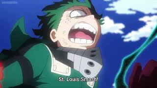 Deku uses every smash against Tomura Shigaraki at once  Detrioit Wyoming St Louis Texas Smash [upl. by Yessak700]