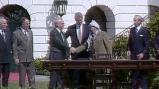 The Oslo Accords  History Lessons [upl. by Nnyladnarb]