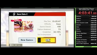 Super Smash Bros Ultimate  World of Light Spiritless NG Any Easy in 40340 WR [upl. by Ayota]