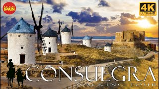 🇪🇸4K CONSUEGRA TourFeel like DON QUIXOTE in this amazing scenery of windmills in La Mancha spain [upl. by Northway]