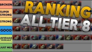 WOTB  RANKING ALL T8 [upl. by Radferd]