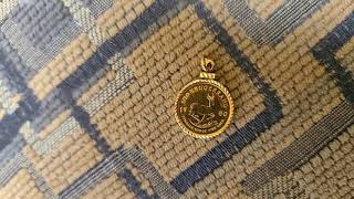 1980 Krugerrand Pendant 110th oz Gold Coin [upl. by Lewse]