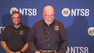 NTSB Media Briefing  Member Chapman on 7122023 multivehicle crash in Highland IL [upl. by Goodden]