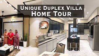 Home Tour  Unique Duplex Villa  Interior tour  Luxury home tour  Telangana Pilla  modern home [upl. by Hummel]