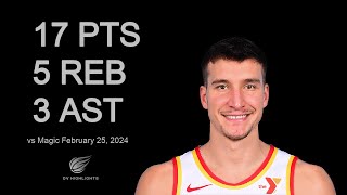 Bogdan Bogdanovic 17 pts 5 reb 3 ast vs Magic  February 25 2024 [upl. by Noivaz]