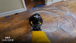 How Layers Of Buildup Are Removed From Hardwood Floors  Art Insider [upl. by Netsrik]