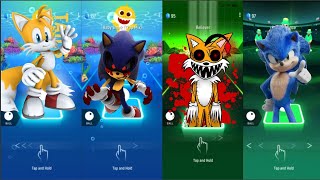 Tails VS Sonic EXE VS Tails doll VS Sonic Tiles Hop EDM Rush [upl. by Eurydice]