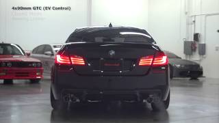 BMW F10 528i N20 I4T  GTHAUS Meisterschaft GTC True Dual Exhaust System 4x90mm Round [upl. by Ojeillib]