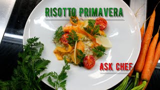 How to make a vegetarian Risotto Risotto Primavera with young carrots spinach and broccoli [upl. by Matthiew]