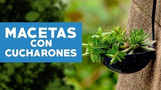 ¿Cómo hacer macetas decorativas con cucharones [upl. by Norret]