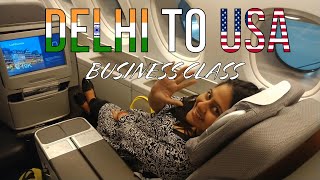 DELHI TO USA BUSINESS CLASS INDIAN VLOGGER STYLE family vlogs  travel vlog [upl. by Nnylhsa]