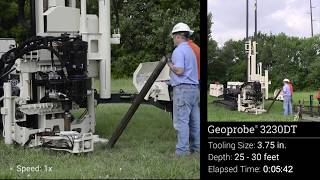 Geoprobe® 3230DT  Driving 375 in Tooling to 30 Feet [upl. by Atteragram]