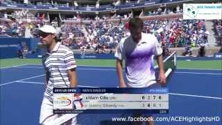 Marin Cilic vs Jeremy Chardy US OPEN 2015 [upl. by Areit]