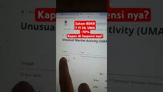 131124 Saham BDKR Minus 70 Belum Kena suspensi juga [upl. by Balfore688]