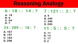 Reasoning number analogy question SSC CGL CHSL UP POLICE MTS Banking Railway amp all Govt Exams [upl. by Eleanore]