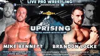 RwE Wrestling Uprising quotBattle of the Egosquot Mike Bennett vs Real Deal Brandon Locke [upl. by Giorgi884]