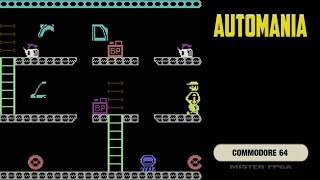 AUTOMANIA gameplay  we play a classic game on the Commodore 64 from MikroGen with commentary [upl. by Eilesor]