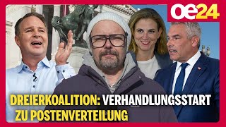 Dreierkoalition Verhandlungsstart zu Postenverteilung [upl. by Lunna26]