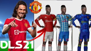 ✅ Como Colocar los Kits Y Escudo Del Manchester United 202122 Para Dream League Soccer 2021💥 [upl. by Marou384]