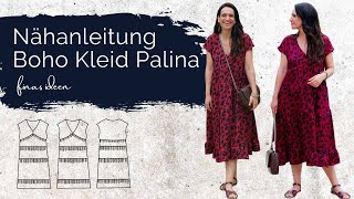 Boho Sommerkleid nähen Palina Basisversion Nähanleitung [upl. by Barnaby]