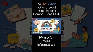 The Dhai Akhar National Level Letter Writing Competition 2024 [upl. by Lyndy]