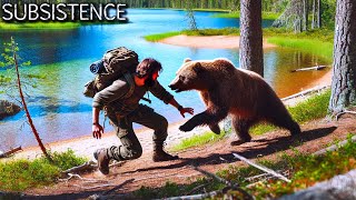 Day 24 Wilderness Survival  Subsistence Gameplay [upl. by Notgnillew]