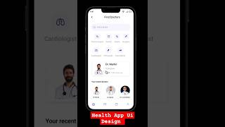 Doctor App UI Design figma shorts ytshorts [upl. by Adiahs709]