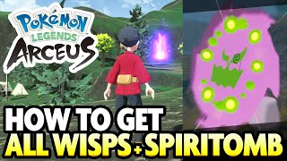 ALL 107 WISP LOCATIONS and SPIRITOMB GUIDE in Pokemon Legends Arceus [upl. by Jehial]