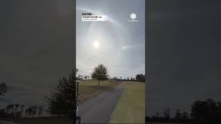 Rare AllSky Ice Halo Around Sun  AccuWeather [upl. by Eimmas]