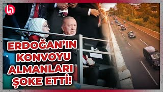 İsraf had safhada İşte maça giden Erdoğanın onlarca araçlık konvoyu [upl. by Daugherty]