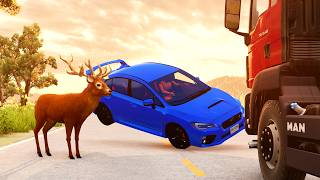 Dangerous Overtaking and Car Crashes 02 🔥 BeamNG Drive [upl. by Janet]