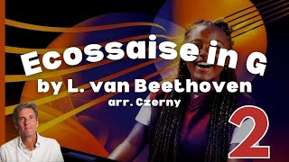 Ecossaise in G by L van Beethoven arr C Czerny ABRSM Grade 2 Piano 2023 amp 2024  A1 [upl. by Branden]