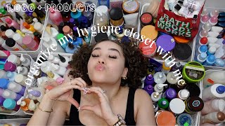 Organizing my entire hygiene product collection  product haul took me 5 hours [upl. by Dympha]