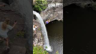 Quad side døds from 21 meter…🌎 shortsviral cliffjumping deathdiving travel flip [upl. by Nommad]