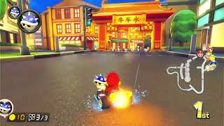 Outrunning Blue Shells in Singapore Speedway  Mario Kart 8 Deluxe [upl. by Hammer]