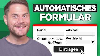 Einfaches Formular für Excel Tabelle erstellen [upl. by Eijneb]