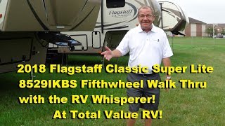 2018 Flagstaff Classic Super Lite 8529IKBS Fifthwheel Walk Thru with the RV Whisperer [upl. by Verlee]