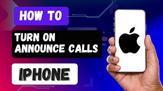 How to Turn ON Announce Calls in iPhone  iPhone Speaks Caller id When Call [upl. by Madlin]