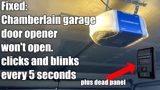 Chamberlain garage door wont open  blinksclicks every 5 seconds [upl. by Eeleimaj]